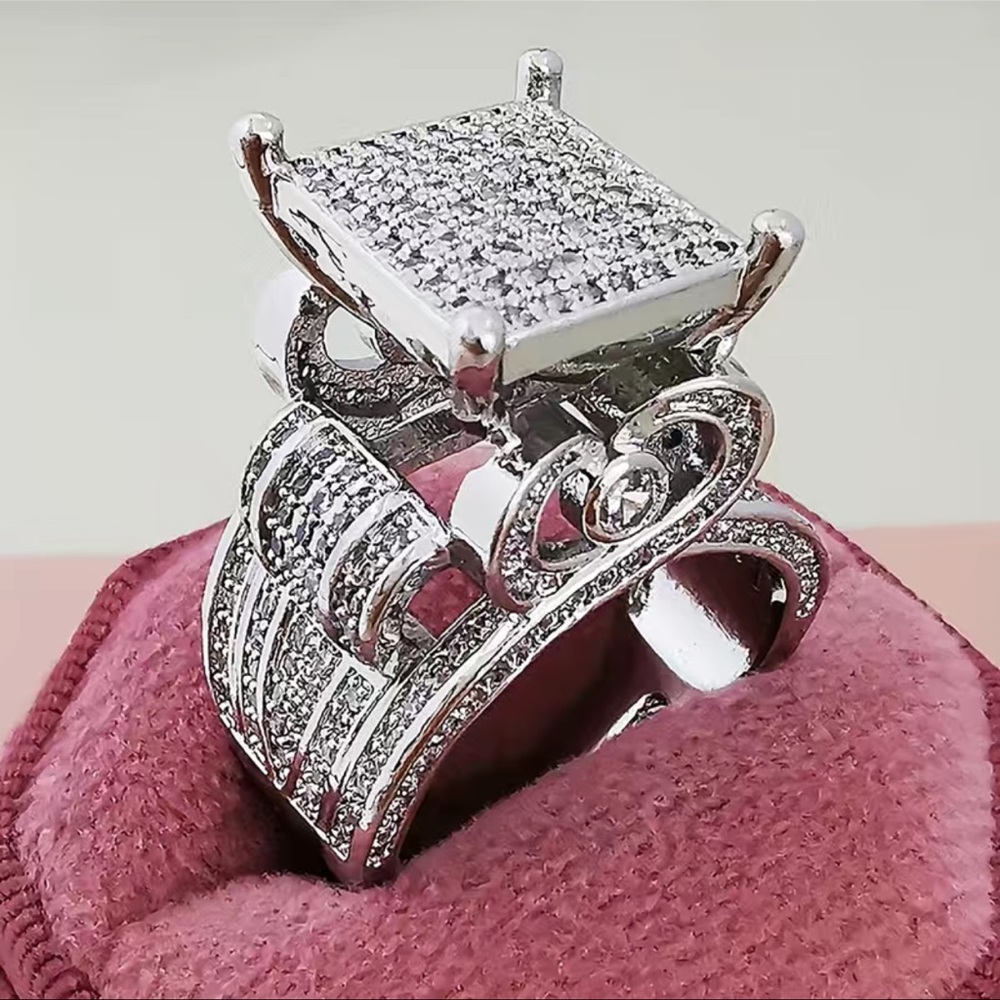 💎✨ Timeless Style: Sterling Silver Zircon Wedding & Engagement Rings